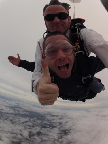 Skydiving on a cloudy afternoon? Why not!